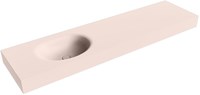 MOON Rosee Lavabo sospeso à parete solid surface 180cm. Posizione lavabo Links bordo 12cm.