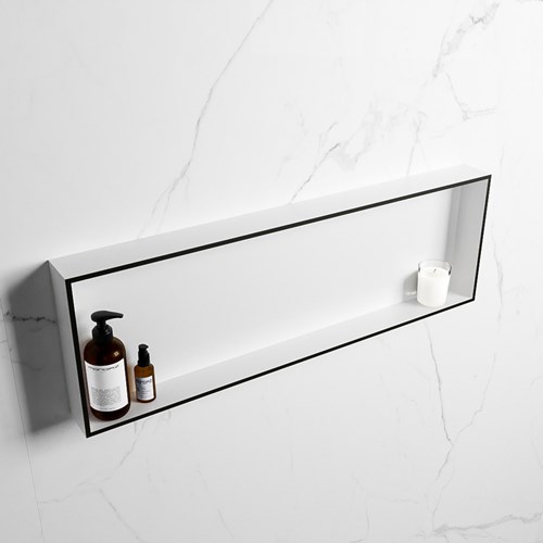EASY Nicho de ducha 89,5x29,5cm solid surface color Urban / Talc. 1 compartimento apto para instalación empotrada y sobreponer.