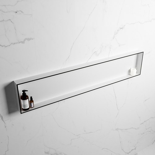 EASY Nicho de ducha 149,5x29,5cm solid surface color Urban / Talc. 1 compartimento apto para instalación empotrada y sobreponer.