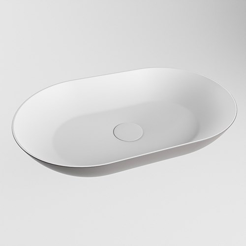 ONNI aufsatzwaschbecken solid surface 55cm farbe DarkGrey / Talc.-2