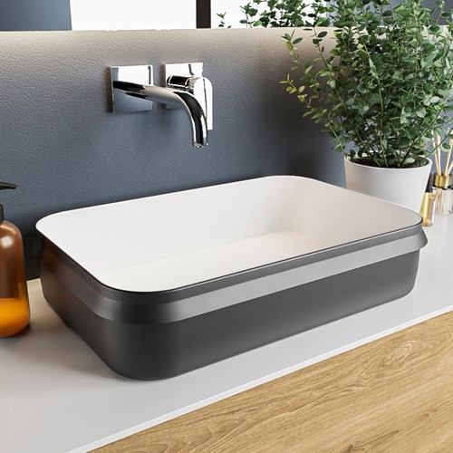 ARVO Waskom solid surface 55cm kleur Urban / Talc