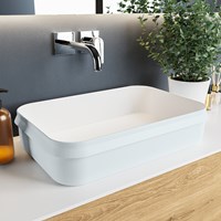 ARVO aufsatzwaschbecken solid surface 55cm farbe Clay / Talc.