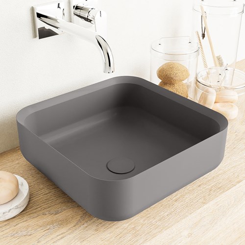 BINX aufsatzwaschbecken solid surface 36cm farbe Dark Grey / Dark Grey.