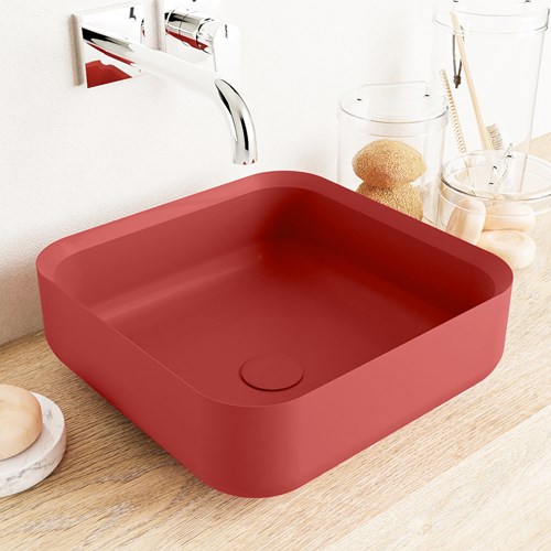 BINX aufsatzwaschbecken solid surface 36cm farbe Fire / Fire.