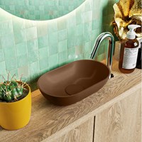 POOLE Vasque à poser solid surface 30cm couleur Rust / Rust.