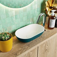POOLE solid surface opzetkom kleur Smag | Talc. Afmeting 30x18x8cm