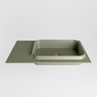 RIDGE Army Einbauwaschbecken aus solid surface (mineralwerkstoff) 81cm. Waschbeckenposition Rechts.-2