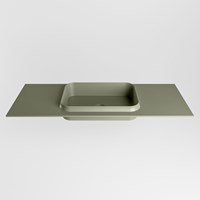 RIDGE Army Lavabo encastrado de solid surface 120cm. Posición del fregadero Centro.-2