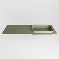 RIDGE Army solid surface inbouw / inleg wastafel 131cm. Positie wasbak rechts.-2