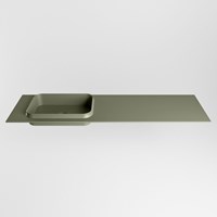 RIDGE Army Lavabo encastrado de solid surface 160cm. Posición del fregadero Izquierda.-2