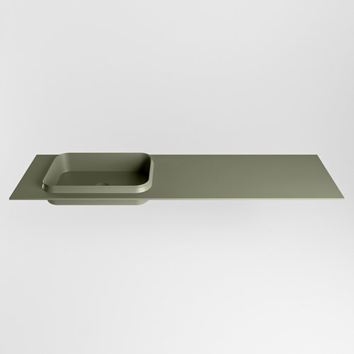 RIDGE Army Lavabo encastrado de solid surface 161cm. Posición del fregadero Izquierda.-2