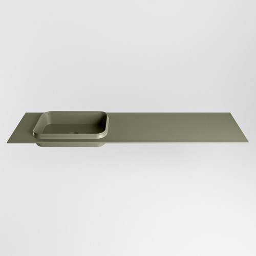 RIDGE Army Lavabo encastrado de solid surface 171cm. Posición del fregadero Izquierda.-2