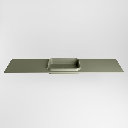 RIDGE Army Lavabo encastrado de solid surface 191cm. Posición del fregadero Centro.-2