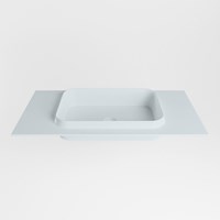 RIDGE Clay solid surface inbouw / inleg wastafel 90cm. Positie wasbak midden.-2
