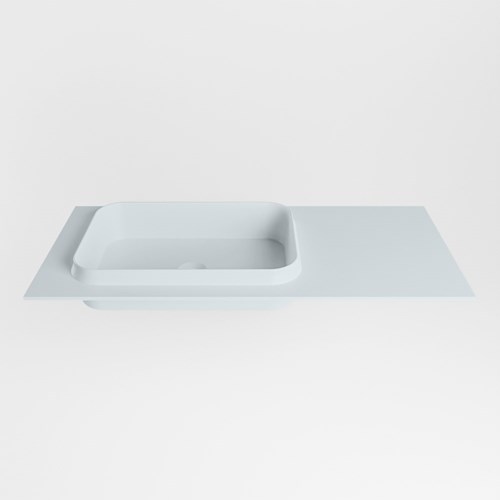 RIDGE Clay Einbauwaschbecken aus solid surface (mineralwerkstoff) 100cm. Waschbeckenposition Links.-2