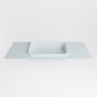 RIDGE Clay Lavabo encastrado de solid surface 111cm. Posición del fregadero Centro.-2