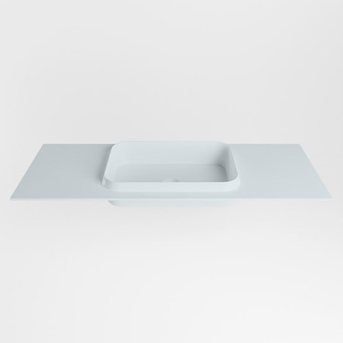 RIDGE Clay Einbauwaschbecken aus solid surface (mineralwerkstoff) 120cm. Waschbeckenposition Mittig.-2