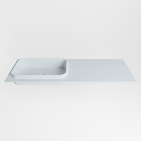 RIDGE Clay Lavabo encastrado de solid surface 121cm. Posición del fregadero Izquierda.-2