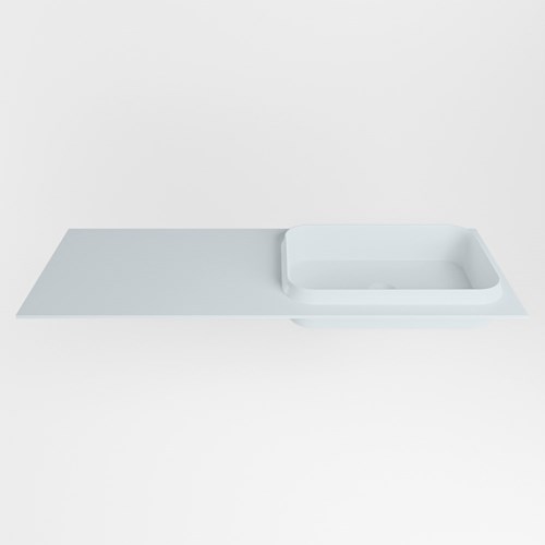 RIDGE Clay Lavabo encastré solid surface 120cm. Position lavabo Droite.-2