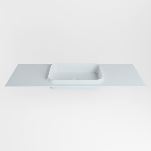 RIDGE Clay Lavabo encastré solid surface 131cm. Position lavabo Centrée.-2