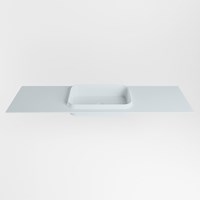RIDGE Clay Inset / Built-in Basin solid surface 150cm. Position basin Center.-2