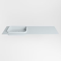 RIDGE Clay Einbauwaschbecken aus solid surface (mineralwerkstoff) 151cm. Waschbeckenposition Links.-2