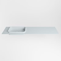 RIDGE Clay Lavabo encastré solid surface 171cm. Position lavabo Gauche.-2