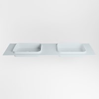RIDGE Clay Lavabo encastrado de solid surface 180cm. Posición del fregadero Doble.-2