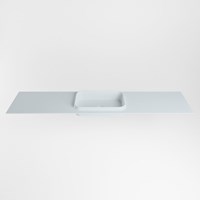 RIDGE Clay Lavabo encastré solid surface 190cm. Position lavabo Centrée.-2