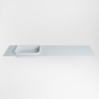 RIDGE Clay Lavabo encastré solid surface 191cm. Position lavabo Gauche.-2