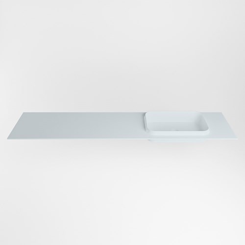 RIDGE Clay Lavabo encastrado de solid surface 191cm. Posición del fregadero Derecho.-2
