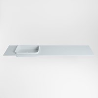 RIDGE Clay Lavabo incasso solid surface 200cm. Posizione lavabo Sinistra.-2