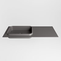RIDGE Dark Grey Lavabo encastré solid surface 111cm. Position lavabo Gauche.-2