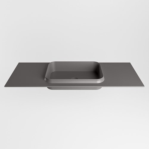 RIDGE Dark Grey Inset / Built-in Basin solid surface 120cm. Position basin Center.-2