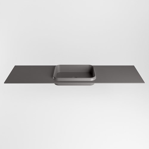 RIDGE Dark Grey Inset / Built-in Basin solid surface 171cm. Position basin Center.-2