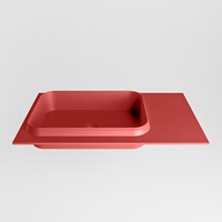 RIDGE Fire Einbauwaschbecken aus solid surface (mineralwerkstoff) 80cm. Waschbeckenposition Links.-2