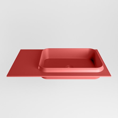 RIDGE Fire Lavabo encastrado de solid surface 80cm. Posición del fregadero Derecho.-2