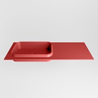 RIDGE Fire Einbauwaschbecken aus solid surface (mineralwerkstoff) 111cm. Waschbeckenposition Links.-2