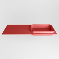 RIDGE Fire Inset / Built-in Basin solid surface 120cm. Position basin Right.-2