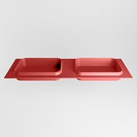 RIDGE Fire Inset / Built-in Basin solid surface 151cm. Position basin Double.-2