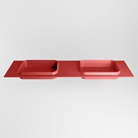 RIDGE Fire solid surface inbouw / inleg wastafel 181cm. Positie wasbak dubbel.-2