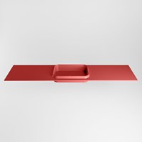 RIDGE Fire solid surface inbouw / inleg wastafel 191cm. Positie wasbak midden.-2