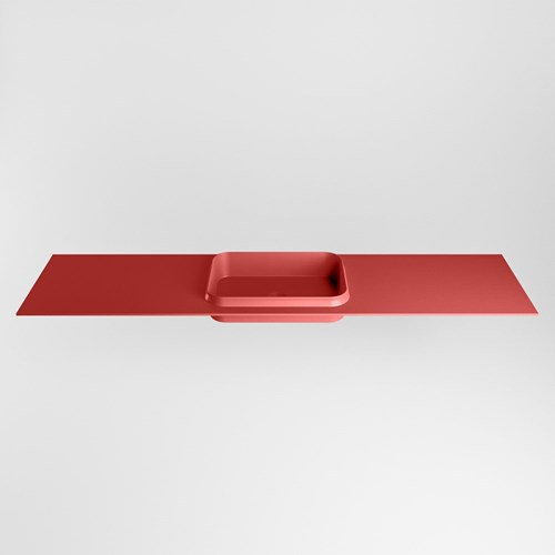 RIDGE Fire Inset / Built-in Basin solid surface 191cm. Position basin Center.-2