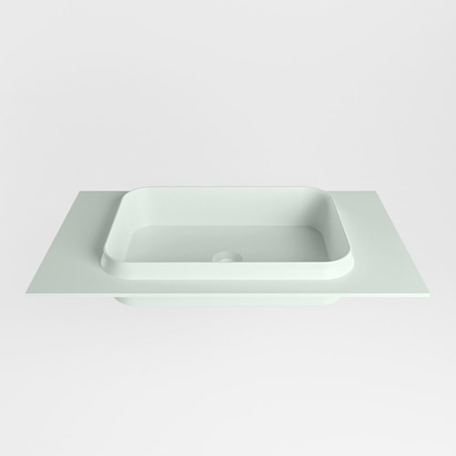 RIDGE Greey Einbauwaschbecken aus solid surface (mineralwerkstoff) 80cm. Waschbeckenposition Mittig.-2