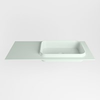 RIDGE Greey Inset / Built-in Basin solid surface 100cm. Position basin Right.-2