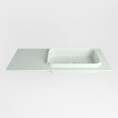 RIDGE Greey Inset / Built-in Basin solid surface 101cm. Position basin Right.-2