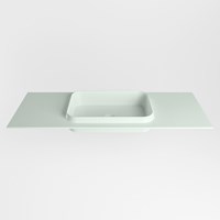 RIDGE Greey solid surface inbouw / inleg wastafel 121cm. Positie wasbak midden.-2