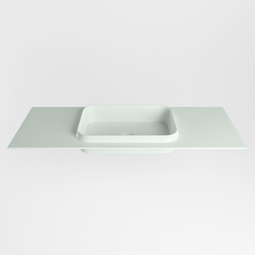 RIDGE Greey solid surface inbouw / inleg wastafel 121cm. Positie wasbak midden.-2