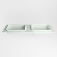RIDGE Greey Einbauwaschbecken aus solid surface (mineralwerkstoff) 150cm. Waschbeckenposition Doppelt.-2