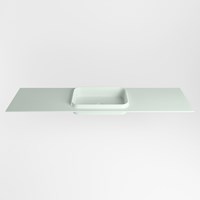 RIDGE Greey solid surface inbouw / inleg wastafel 171cm. Positie wasbak midden.-2